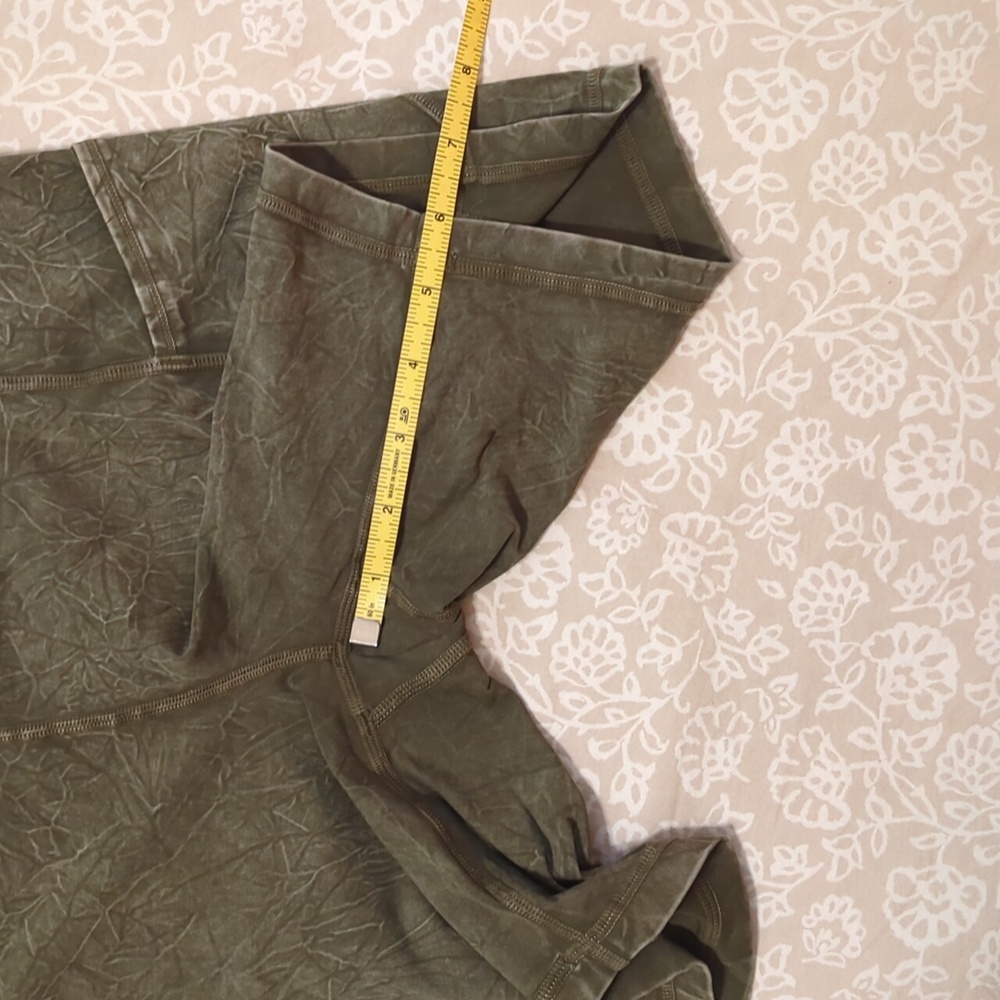 Olive Green Lululemon Bike Shorts - Picture 3 of 4